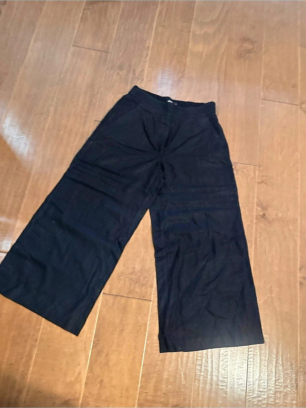 Simply Vera Wang Drapey Culotte Pants Black Wide Leg XS